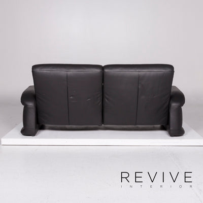 Himolla Leder Sofa Anthrazit Zweisitzer Relaxfunktion Funktion Couch #11079