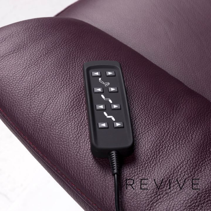 Himolla Leder Sofa Garnitur Aubergine Violett 1x Zweisitzer 1x Sessel Relaxfunktion Elektrische Funktion Couch #11676