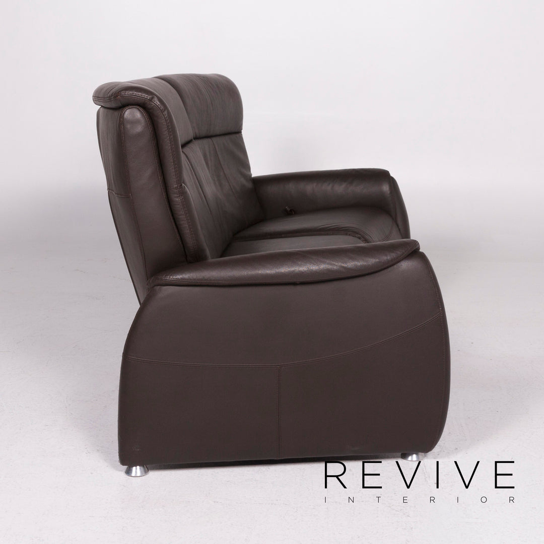Himolla Leder Sofa Braun Dreisitzer #11570