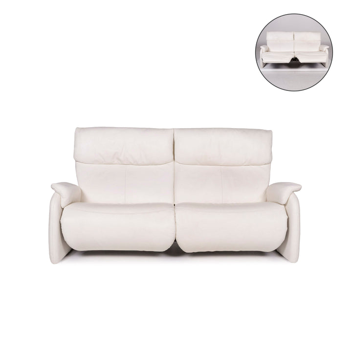 Himolla Leder Sofa Creme Zweisitzer Relaxfunktion Elektrische Funktion #11824
