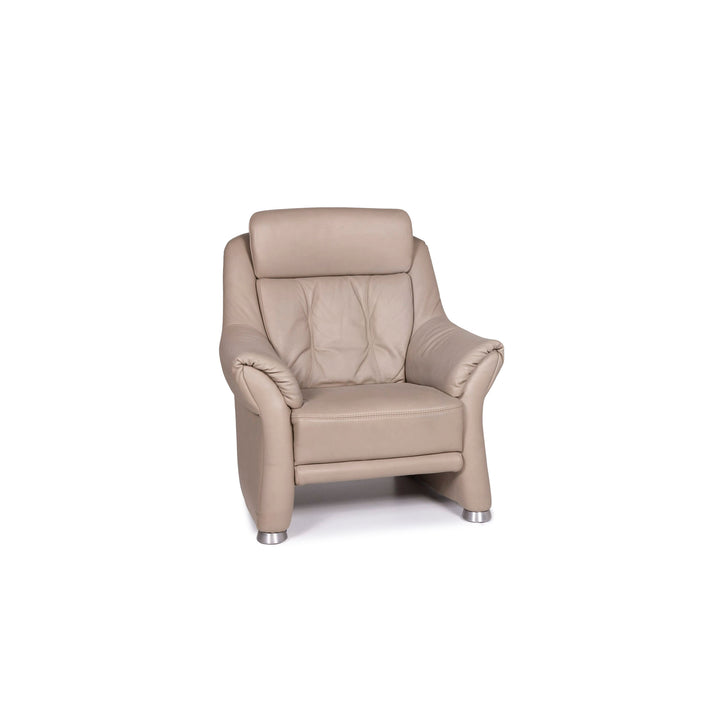 Himolla Planopoly Leather Armchair Gray Beige #11931