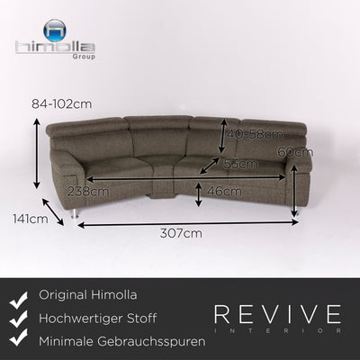 Himolla Stoff Ecksofa Grün Sofa Funktion Couch #10962