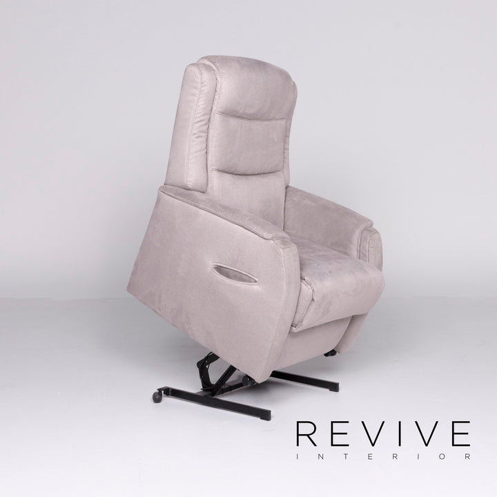 Hukla RV 81 Designer Stoff Sessel Garnitur Grau Stuhl Relax Funktion Aufstehhilfe Aufstehsessel #8558