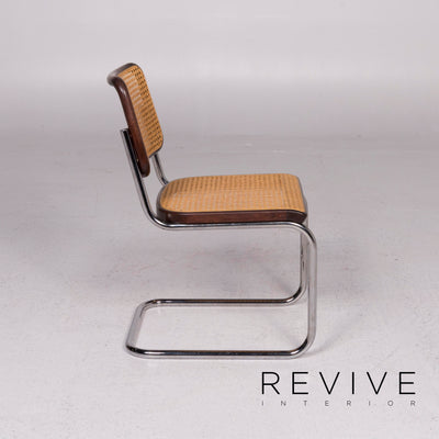 Thonet S32 Holz Stuhl Set Beige Metall #11969