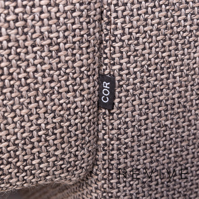 Cor Conseta Stoff Sofa Garnitur Braun Hellbraun #12025