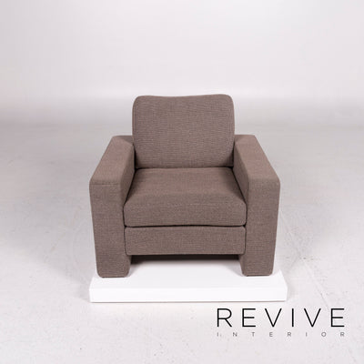 Cor Conseta Stoff Sofa Garnitur Braun Hellbraun #12025
