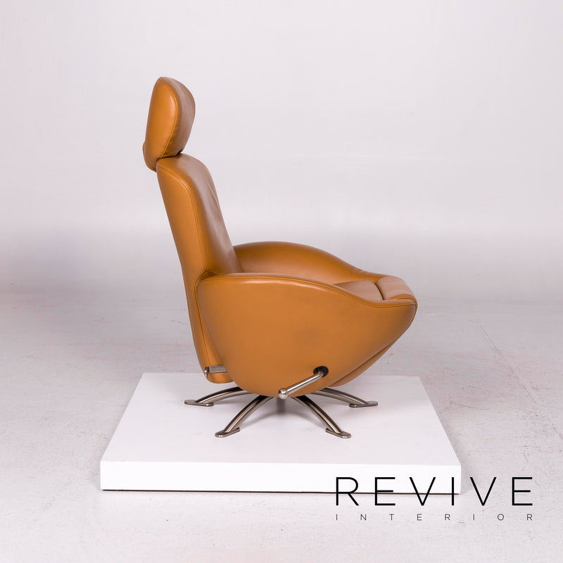 Cassina Dodo Leder Sessel Garnitur Cognac Braun 2x Sessel Relaxfunktion Funktion 