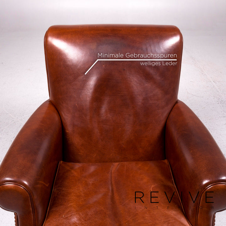 Baxter Charlotte Leather Armchair Brown #9243