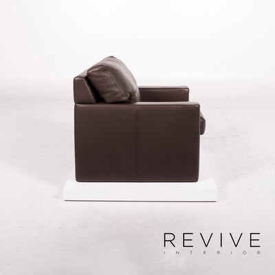 Erpo CL 300 Leder Sofa Garnitur Braun 1x Dreisitzer 1x Sessel #12076