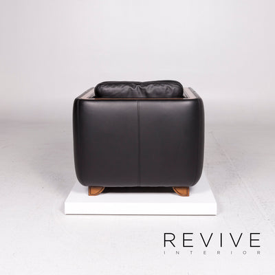 Nieri Leder Sessel Schwarz #11889