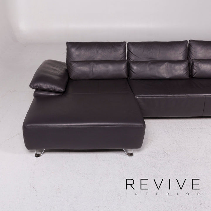 Musterring MR 680 Leder Ecksofa Anthrazit Grau Sofa Couch #12048