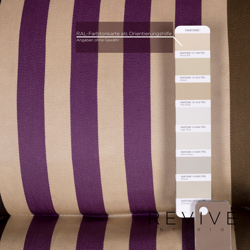 Cor Stoff Sessel Multicolor Beige Gestreift 