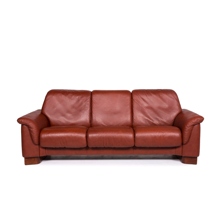 Stressless Paradise Leder Sofa Rost Braun Dreisitzer Couch #12021