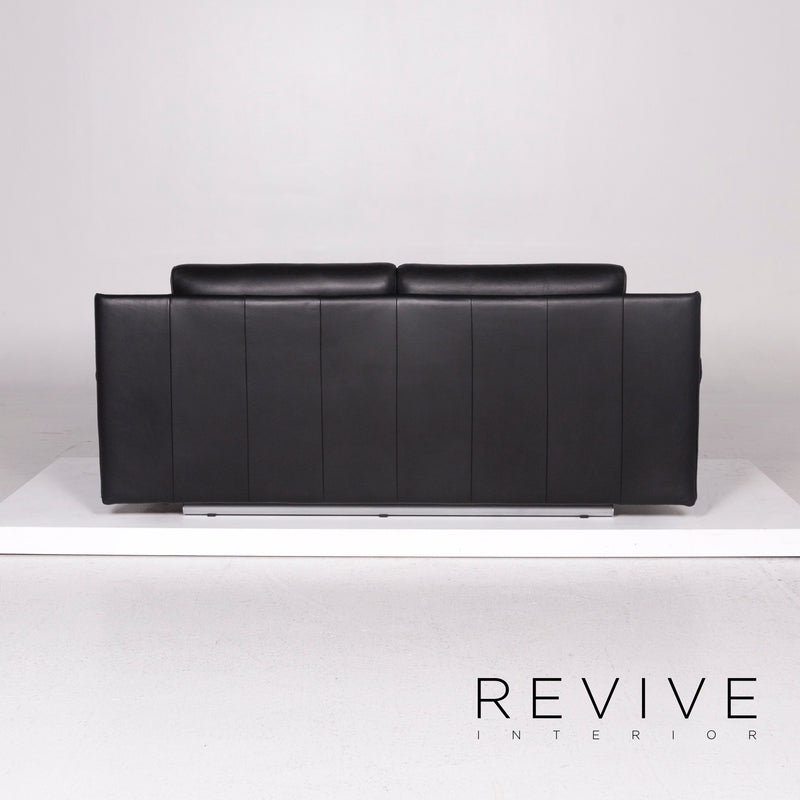 Rolf Benz 6500 Sofa Garnitur Schwarz 2x Zweisitzer Funktion 