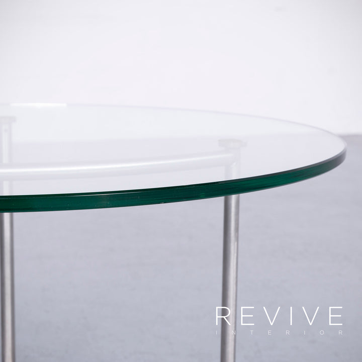 Ronald Schmitt Designer Couchtisch Silber Glas Tisch #6394