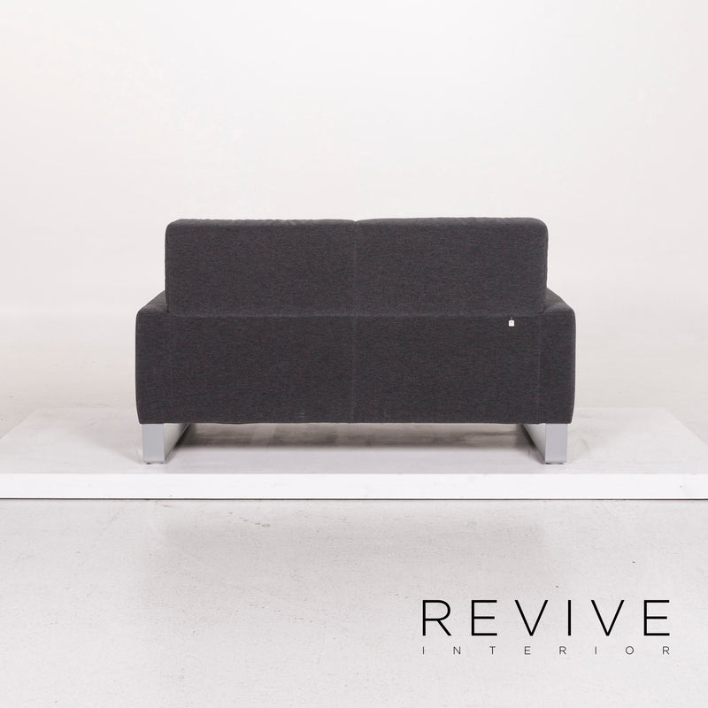 Koinor Nove Stoff Sofa Grau Kompaktsofa Zweisitzer Couch 