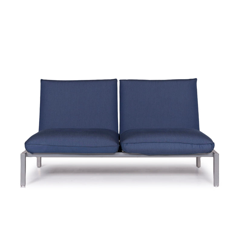 Brühl & Sippold Roro Designer Stoff Sofa Blau Zweisitzer inkl. Funktion 