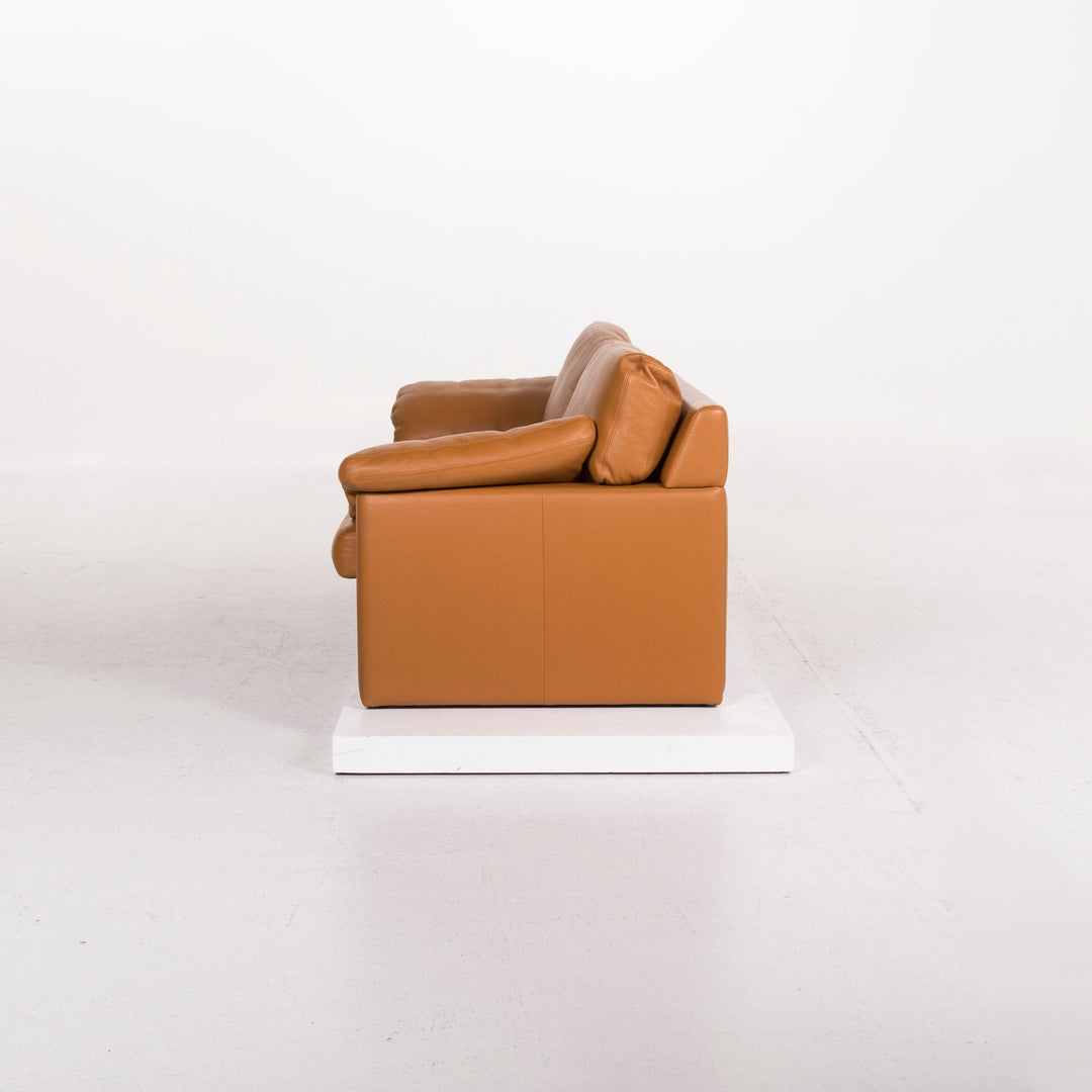Erpo Leder Sofa Cognac Braun Zweisitzer Couch #12217