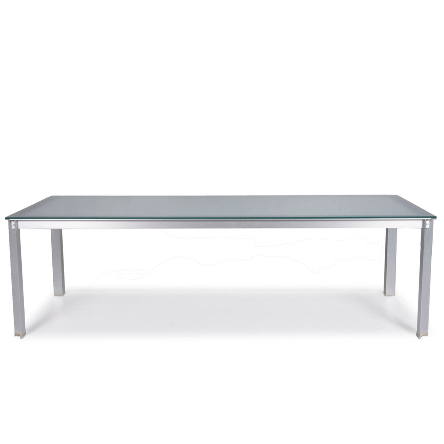 B&B Italia Designer Glas Tisch Silber Esstisch #10757