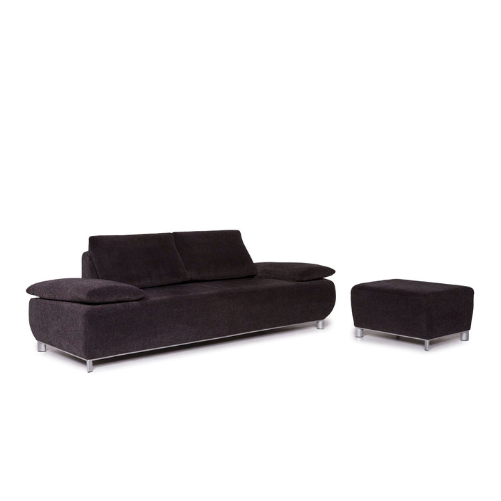 Koinor Volare Stoff Sofa Garnitur 1x Zweisitzer 1x Hocker #11695