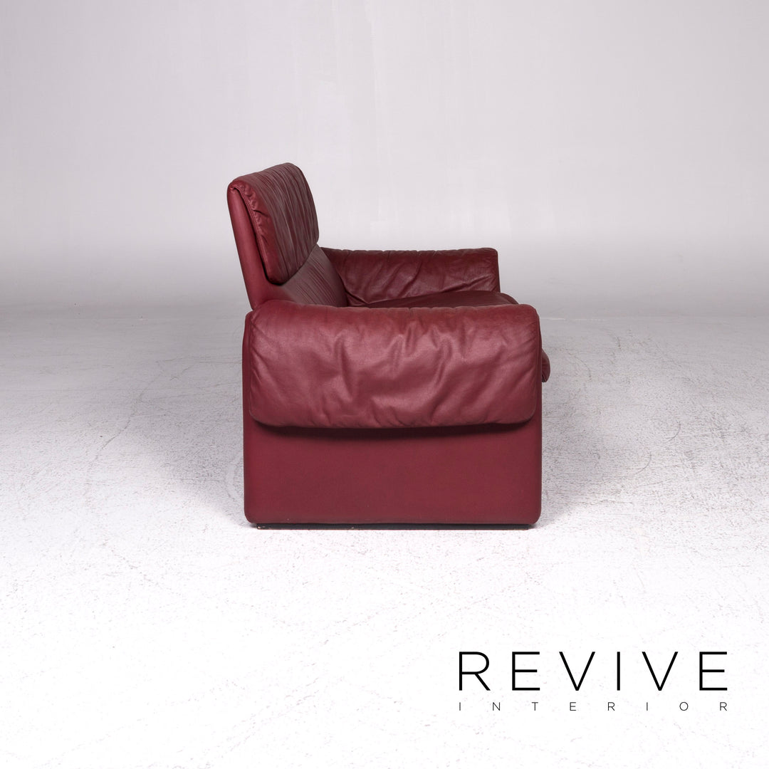 de Sede DS 2011 Designer Leder Sofa Garnitur Rot 1x Dreisitzer 1x Zweisitzer #9589