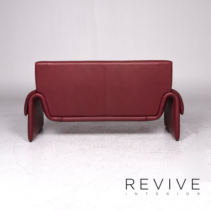de Sede DS 2011 Designer Leder Sofa Garnitur Rot 1x Dreisitzer 1x Zweisitzer #9589