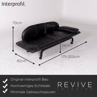 Interprofil Beo Leder Liege Schwarz Relax #9435