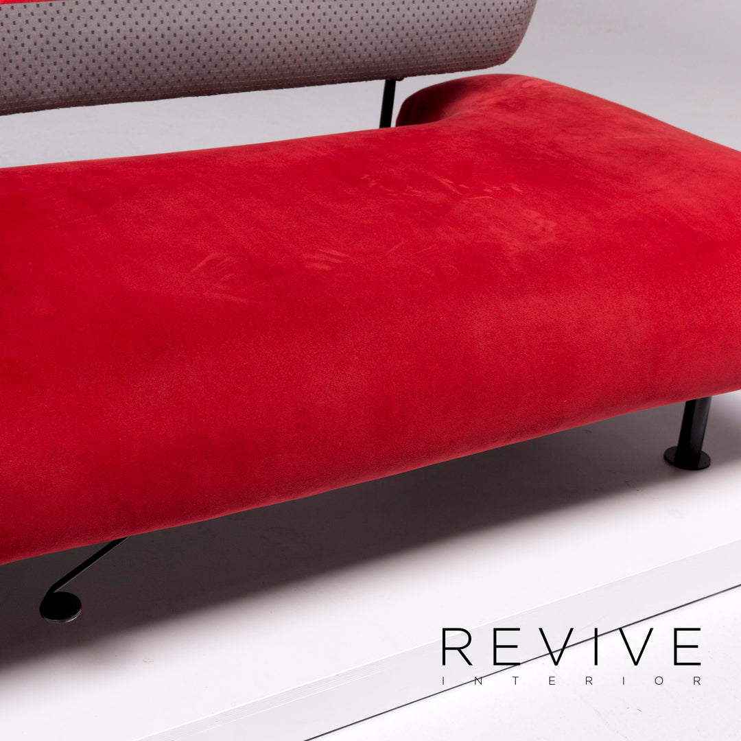 Interprofil fabric sofa red two-seater couch #10200