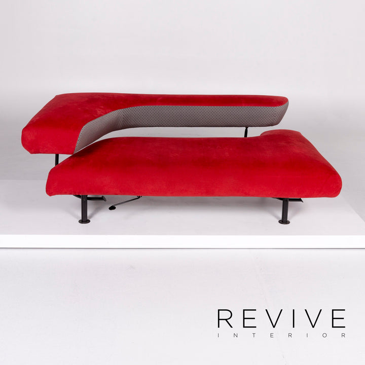 Interprofil Stoff Sofa Rot Zweisitzer Couch #10200