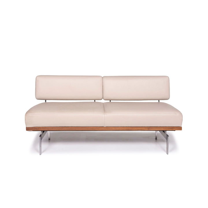 yup! Leather bench beige two-seater #11850