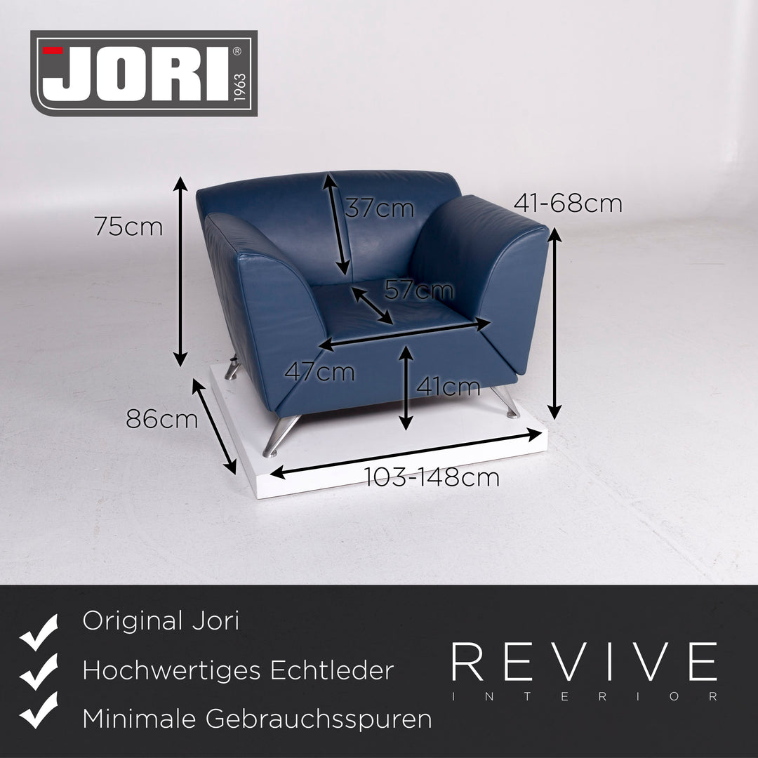 Jori Leder Sessel Blau Funktion #10789