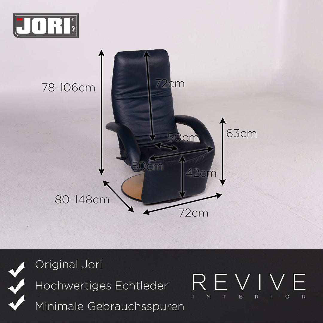Jori Leather Armchair Blue Relax Function #11822