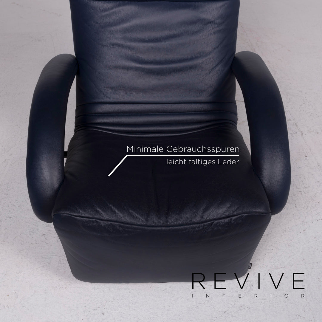 Jori Leather Armchair Blue Relax Function #11822