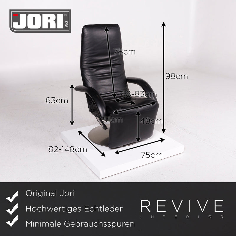 Jori Leder Sessel Schwarz Relaxfunktion Massage Funktion Massagesessel 
