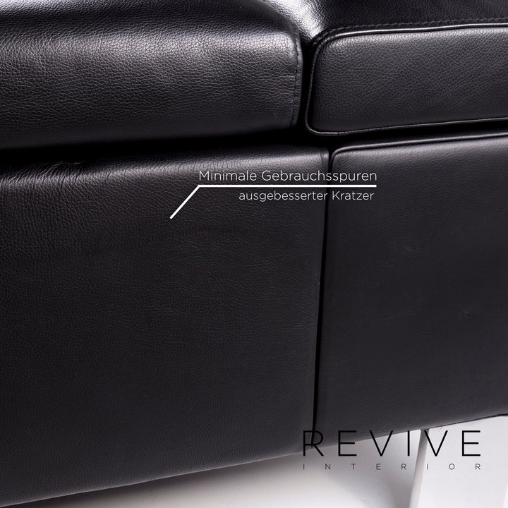 Jori Shiva Leder Ecksofa Schwarz Sofa Funktion Jean-Pierre Audebert Couch #10005