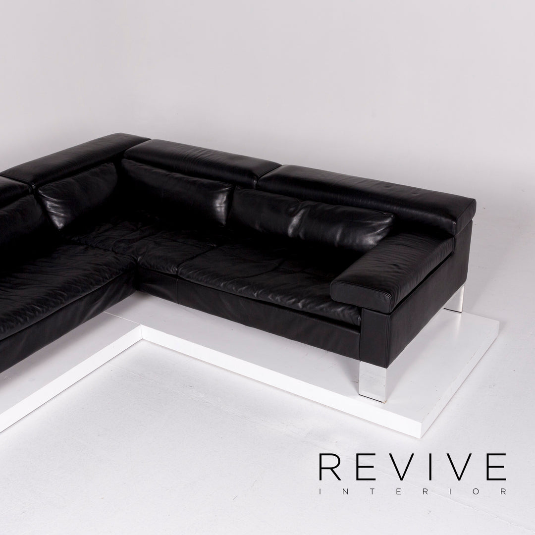 Jori Shiva Leder Ecksofa Schwarz Sofa Funktion Jean-Pierre Audebert Couch #10005