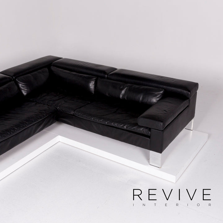 Jori Shiva Leder Ecksofa Schwarz Sofa Funktion Jean-Pierre Audebert Couch #10005