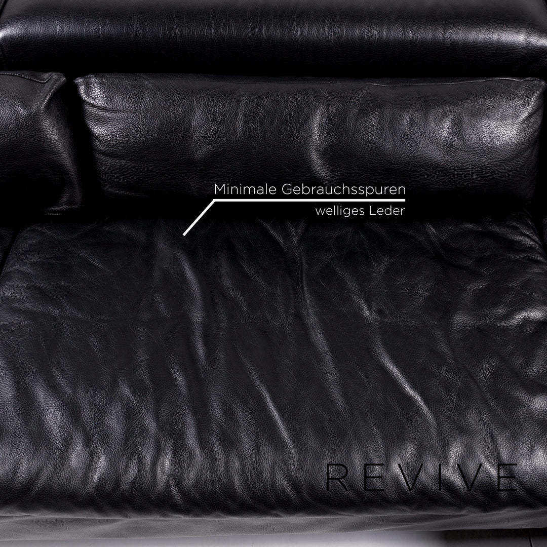 Jori Shiva Leder Ecksofa Schwarz Sofa Funktion Jean-Pierre Audebert Couch #10005