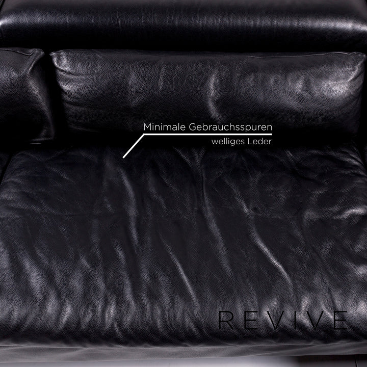 Jori Shiva Leder Ecksofa Schwarz Sofa Funktion Jean-Pierre Audebert Couch #10005