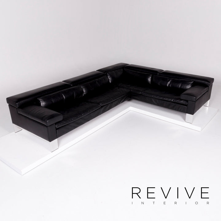 Jori Shiva Leder Ecksofa Schwarz Sofa Funktion Jean-Pierre Audebert Couch #10005
