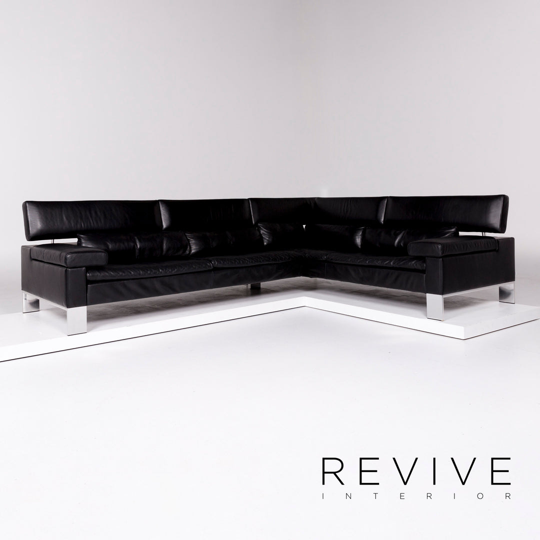 Jori Shiva Leder Ecksofa Schwarz Sofa Funktion Jean-Pierre Audebert Couch #10005