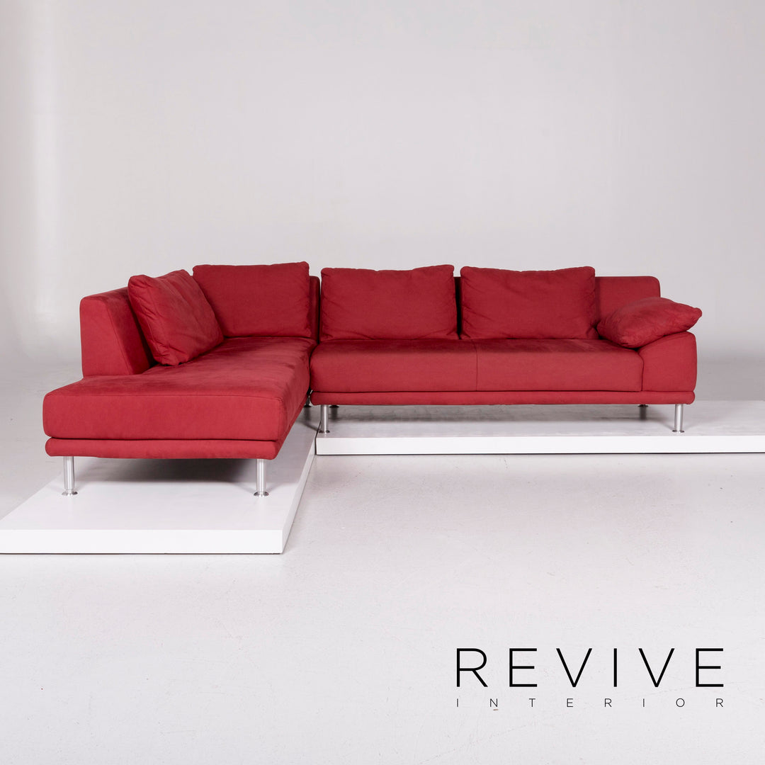Koinor Amaretta Fabric Corner Sofa Red Sofa Couch #11277