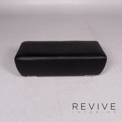 Koinor Avanti Leder Hocker Schwarz #11678