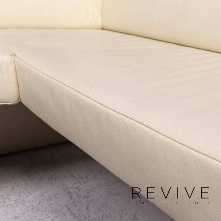 Koinor Leder Eckbank Beige Sofa Couch #8994