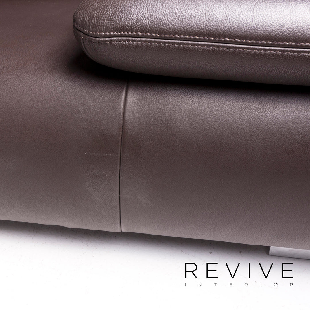 Koinor designer leather corner sofa brown genuine leather sofa couch #8363