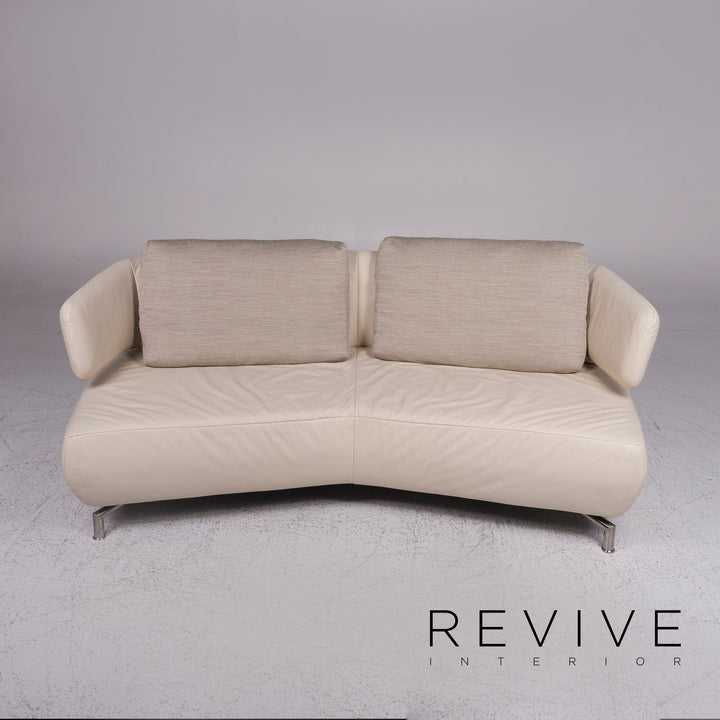 Koinor Leder Sofa Beige Zweisitzer Couch #9336