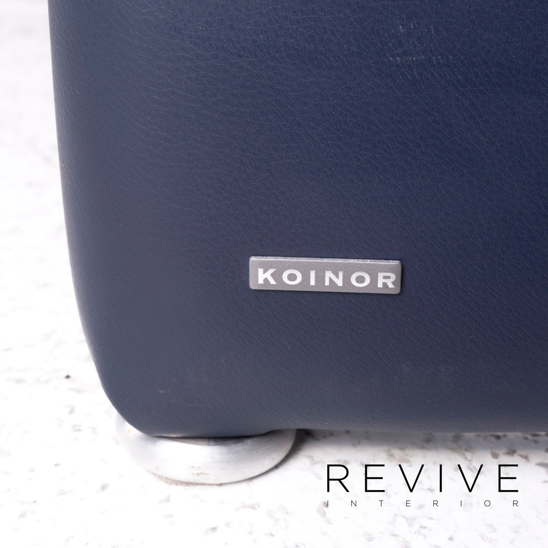 Koinor Canapé en cuir bleu Canapé deux places #9327