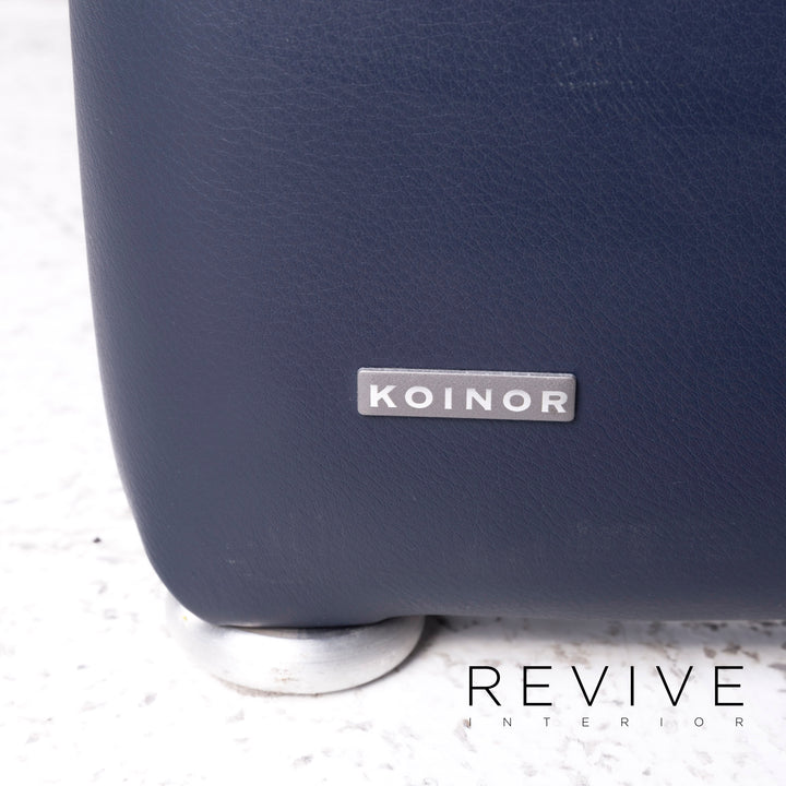 Koinor Canapé en cuir bleu Canapé deux places #9327