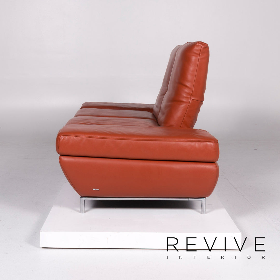 Koinor Designer Leather Sofa Orange Two Seater #10343