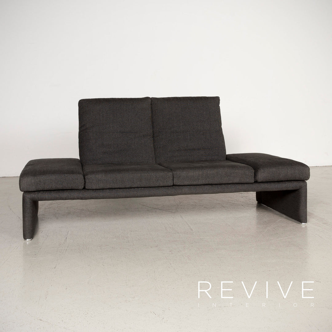 Koinor Designer Stoff Sofa Grau Zweisitzer #8085